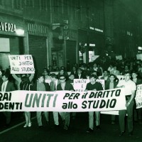 Operai e studenti per il diritto allo studio, manifestazione, Modena 1969, Archivio Istituto storico di Modena