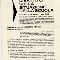 Dibattito sulla situazione della scuola, 20 dicembre [1968], Archivio Istituto storico di Modena