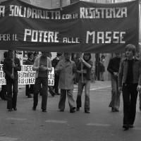 Manifestazione contro il colpo di stato in Cile. Fondo Maurizio Benzi