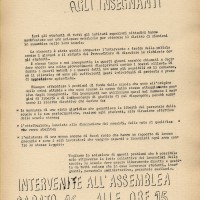 Volantino del sindacato Cgil-Scuola [novembre 1968], Archivio Istituto storico di Modena