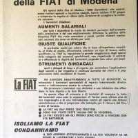 Volantino di solidarietà dai sindacati provinciali, Archivio Istituto storico di Modena