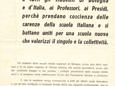 Non è che l’inizio: tracce del 1968 negli archivi bolognesi